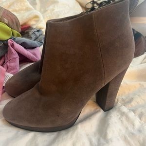 Aldo gray platform booties